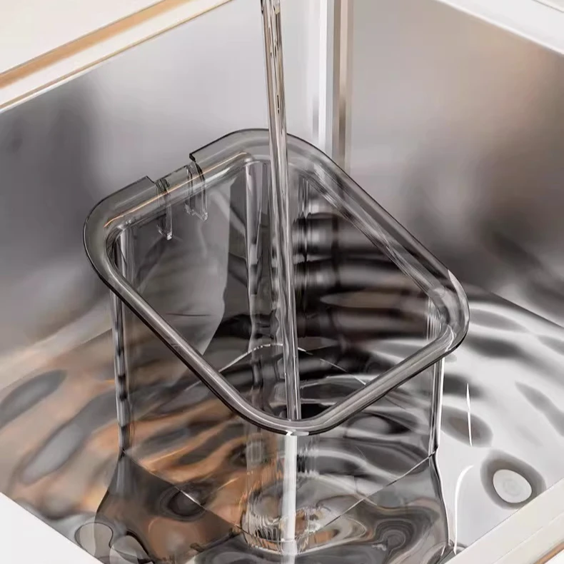 Picture 7: Kitchen Storage Box Suction Cup Wall Hanging Elf Garlic Onion Storage Device No Drilling Required L-aped Corner Rack