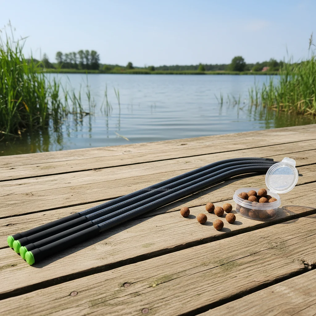 Carbon Bait Thrower Freshwater Fishing Lake River Carp Feeding Tool Lightweight Durable