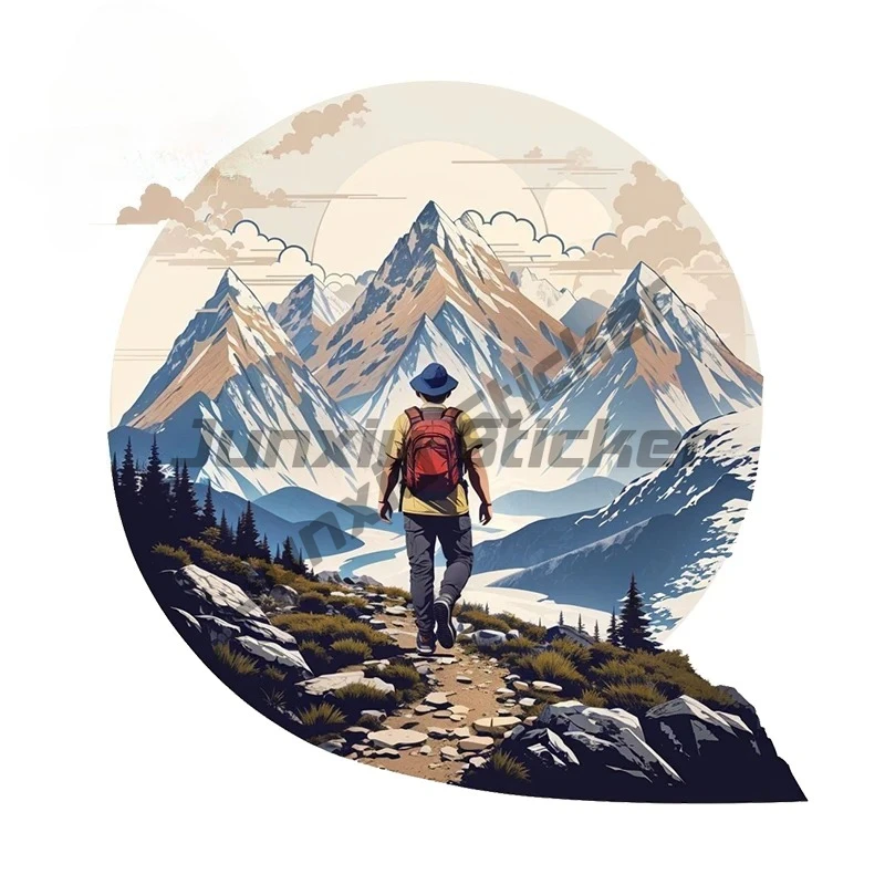 

For Mountains and Rivers Hike Adventure Car Stickers Waterproof Fashionable Decals Car Accessories