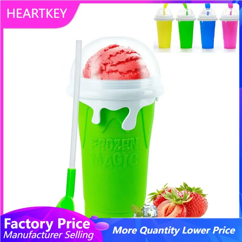 Slushy Maker Squeeze Cup Homemade Milk Shake Maker Cooling Cup Magic Water Bottle Slushy Cup Quick-Frozen Smoothie Sand Cups