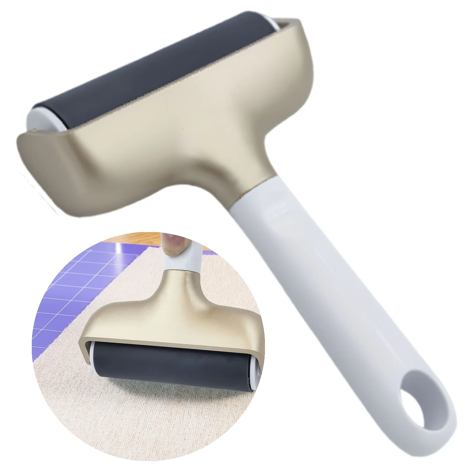 1 PC Gold Vinyl Rubber Roller, Reusable Applicator Reel, Compatible with Maker/Explore/Joy Xtra/Silhouette