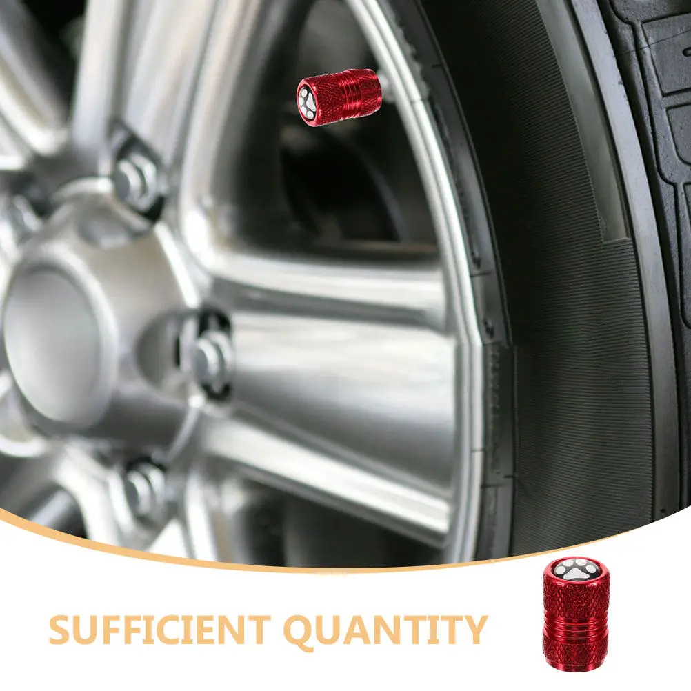 24Pcs Metal Tire Valve Stem Caps with Paw Design Car Rim Valve Caps Secure Fit for Trucks Bikes Dust Moisture Resistant