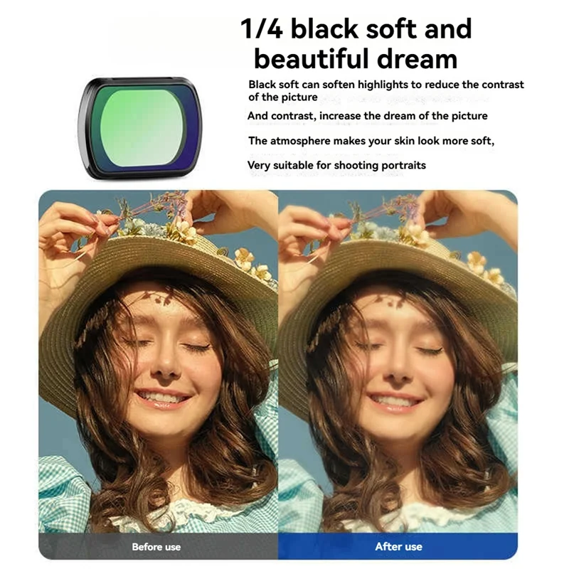 AT12 Magnetic Effect Filter Set  Adjustable ND/CPL Filter With HD Multi Coated Optical Glass
