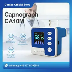 CONTEC CA10M NEW Capnograph End-tidal CO2 Respiration Rate ETCO2 Mainstream Testing