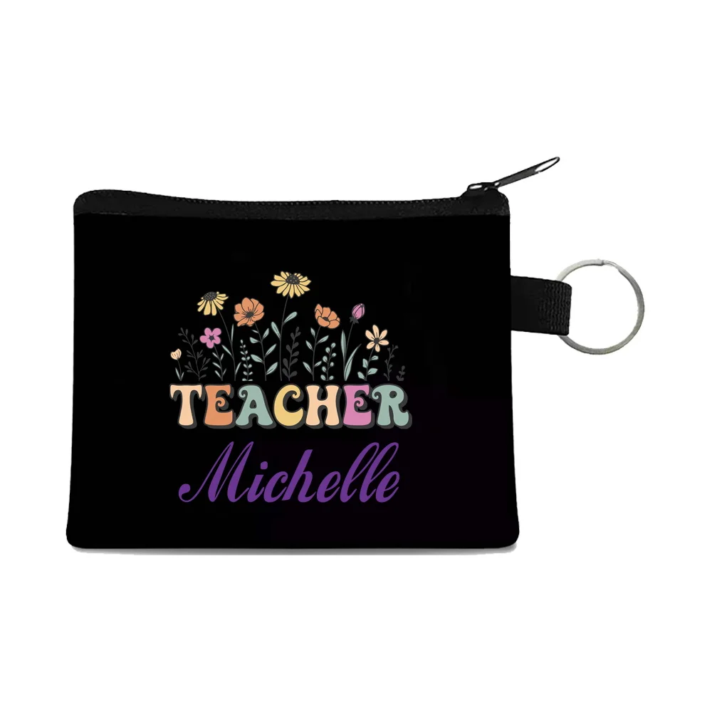 أزياء المرأة المطبوعة سستة عملة المحفظة المفاتيح أحمر الشفاه عملة المحفظة