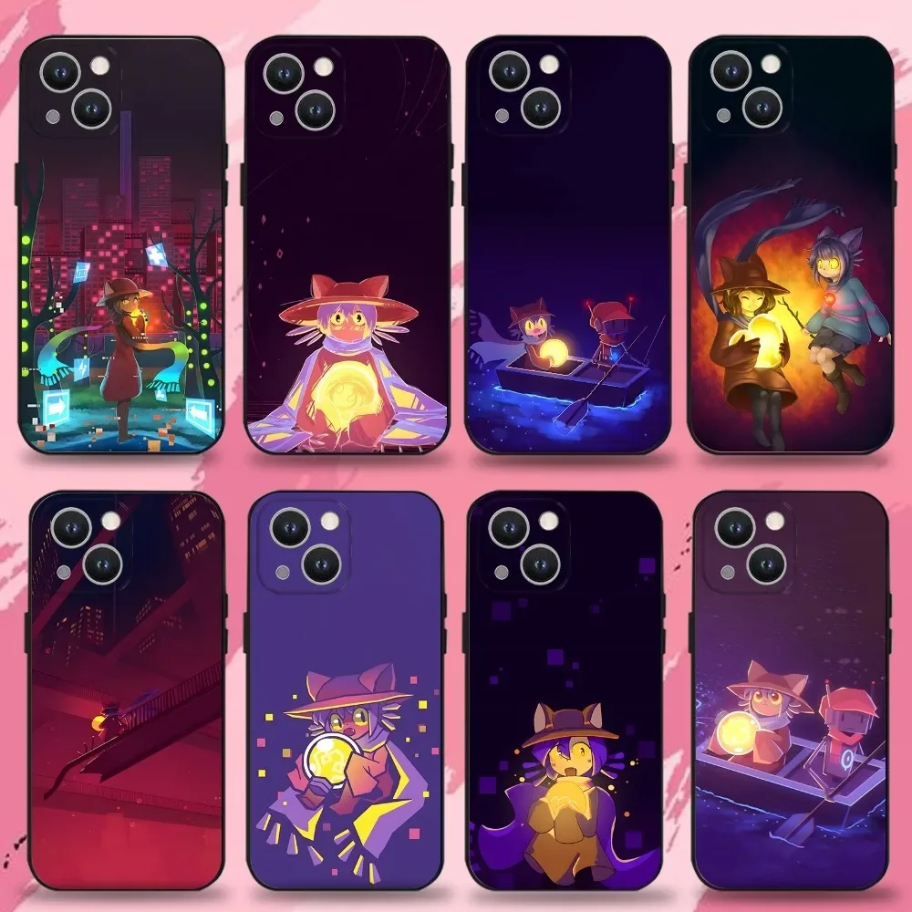 Game One Shot Niko  Phone Case For iPhone 16,15,14,13,12,11 Plus,Pro Max,XS,X,XR,SE,Mini,8,7,Soft Silicone Black Cover
