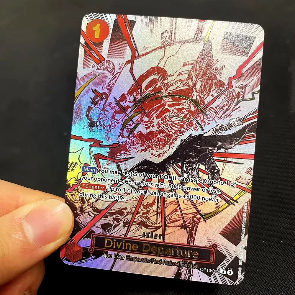 One Piece Proxy Divine Departure Royal Blood Gear Two Fist Of Divine Speed Gold Anime Cards OPCG Wanted Poster Monkey.D.Luffy