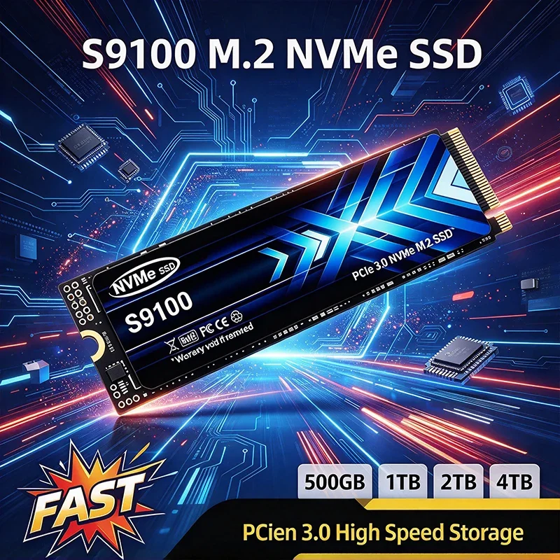 2026 High Speed PCIe Gen4 NVMe M.2 SSD 1TB/2TB/4TB S9100 Gaming Drive for Laptop PC OEM Original - New Release
