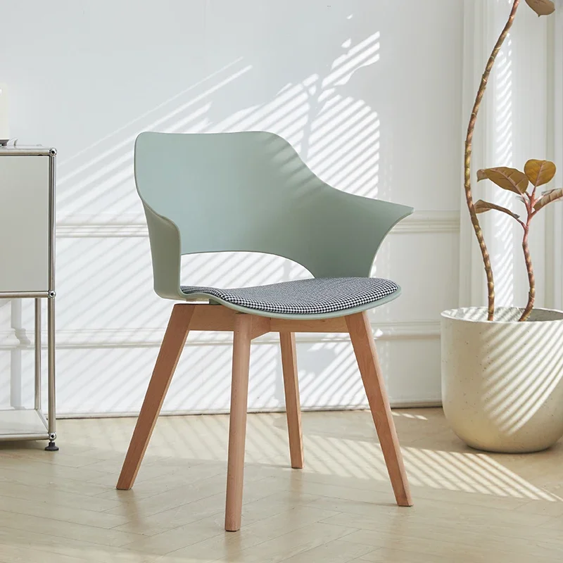 

Leisure Simple Dining Chair Armrest Plastic Lounge Chaise Dining Chair Kitchen Relaxing Chaises Salle Manger Modern Furniture