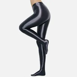 Sexy Men Pantyhose Underpants Male Satin Glossy Opaque Shiny Damen Nylon Glitter High Elastic Strümpfe Calzoncillos Hombre