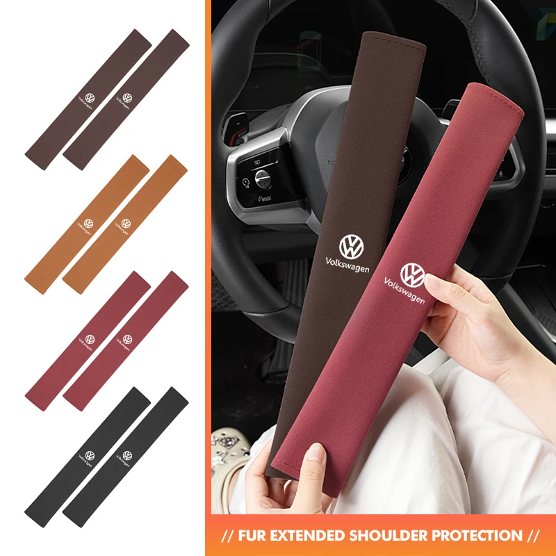 

Car Sticker Hub Caps For Volkswagen VW Suede Car Seat Belt Shoulder Guard Extended Anti-Scratch Comfort Passat Golf 4 5 6 Tiguan