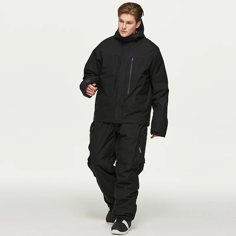 

Outdoor Sport Mountain Man Ski Sets Winter Hooded Jacket Pants Women Snow Suits Waterproof Snowboard Female Costumes Clothes