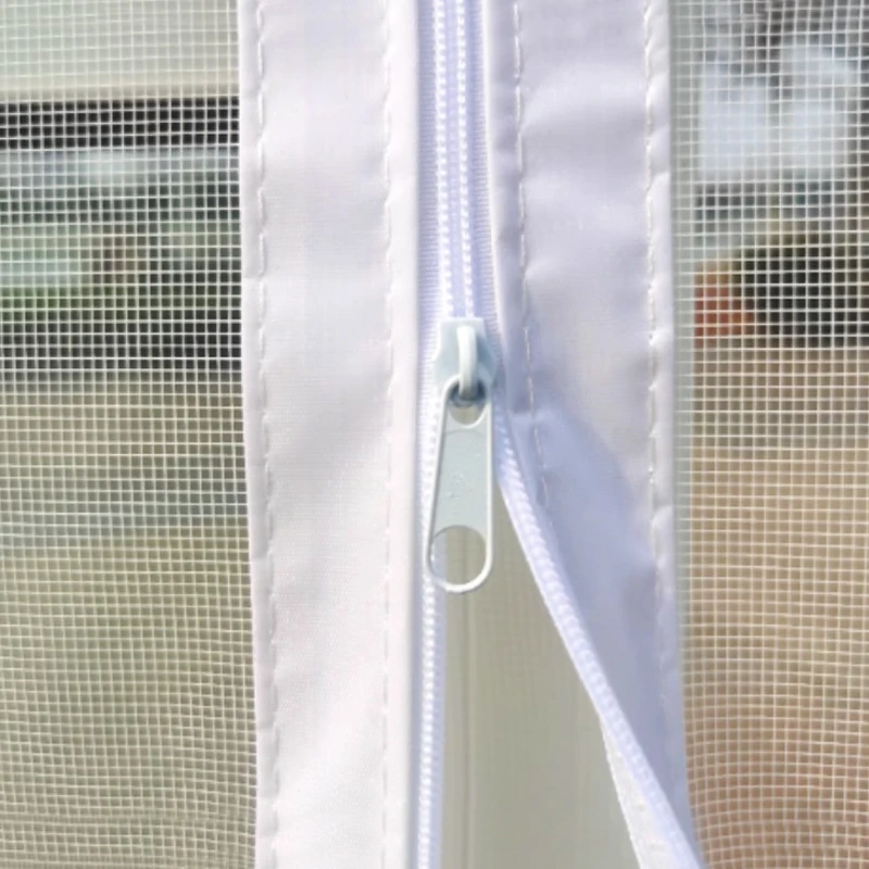 Biały ， Wiele rozmiarów ， Samoprzylepne moskitiery wielokrotnego użytku na zamek błyskawiczny do okien ， Zasłona przeciw komarom ， Tiul ， Letnia siatka