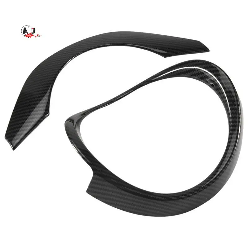 A10E-2Pcs For Honda Vezel HR-V HRV 2021 2022 Interior Car Steering Wheel Panel Cover Trim Decoration Frame