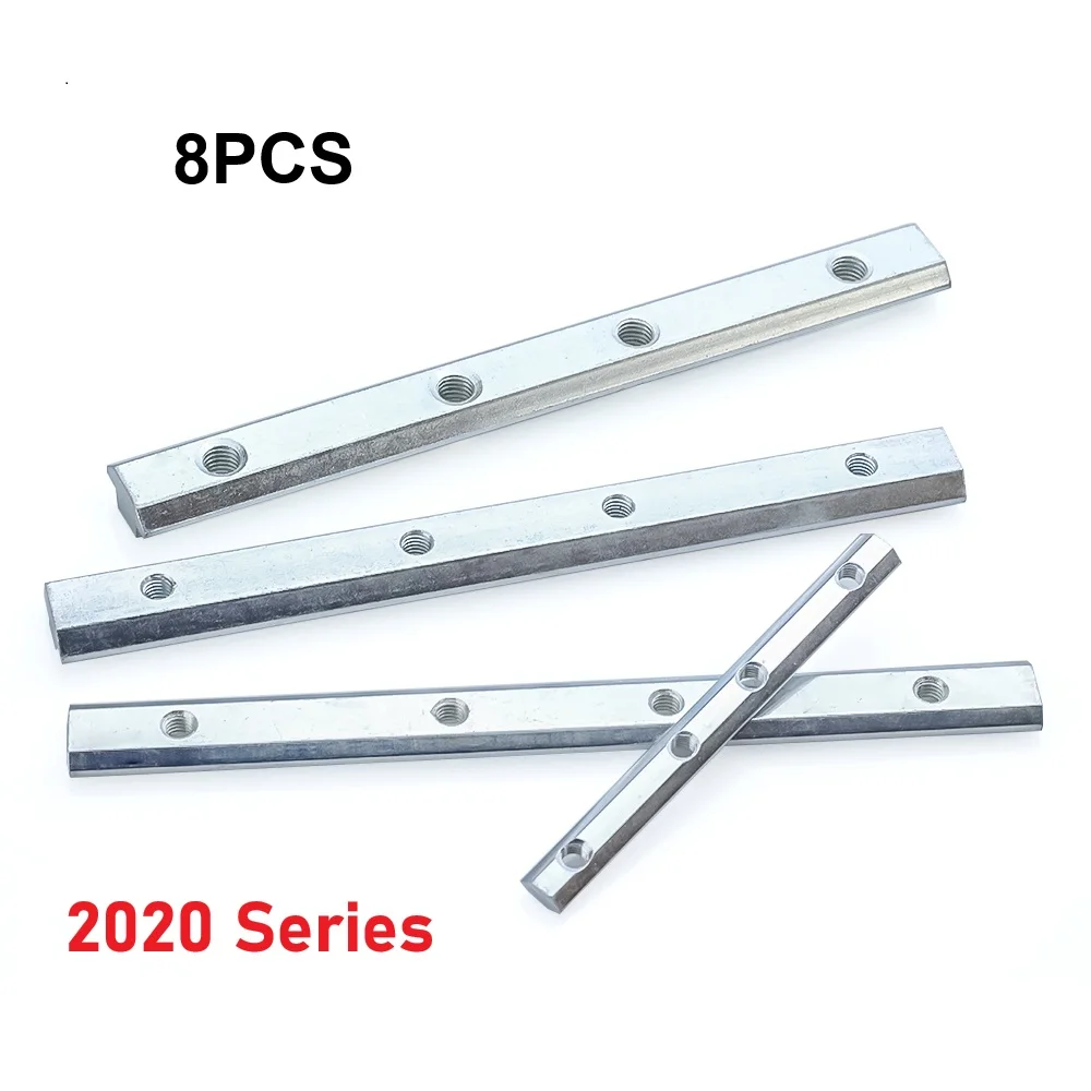 8PCS/Lot 2020 180 Degree Aluminium Extrusion Profile Straight Joint Inside Connector Aluminium Profile Fittings Strip With Screw