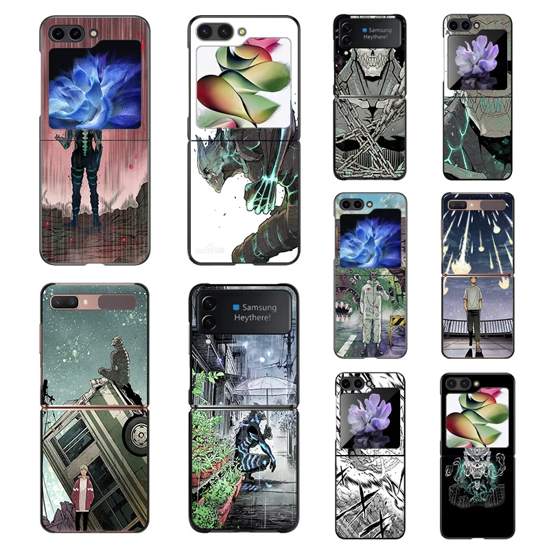 Phone Case for Samsung ZFlip6 5G Z-Flip5 Kaiju No.8 Comics Galaxy Z Flip4 Flip3 Flip 6 5 4 3 Shell Black Cases Cover