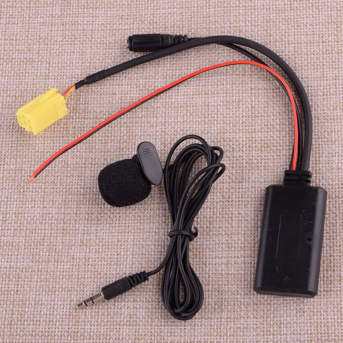 Bluetooth 5.0 Audio Radio Music Aux Cable Module Adapter with Mic Microphone Kit Fit for Fiat 500 Grande Punto Qubo Fiorino