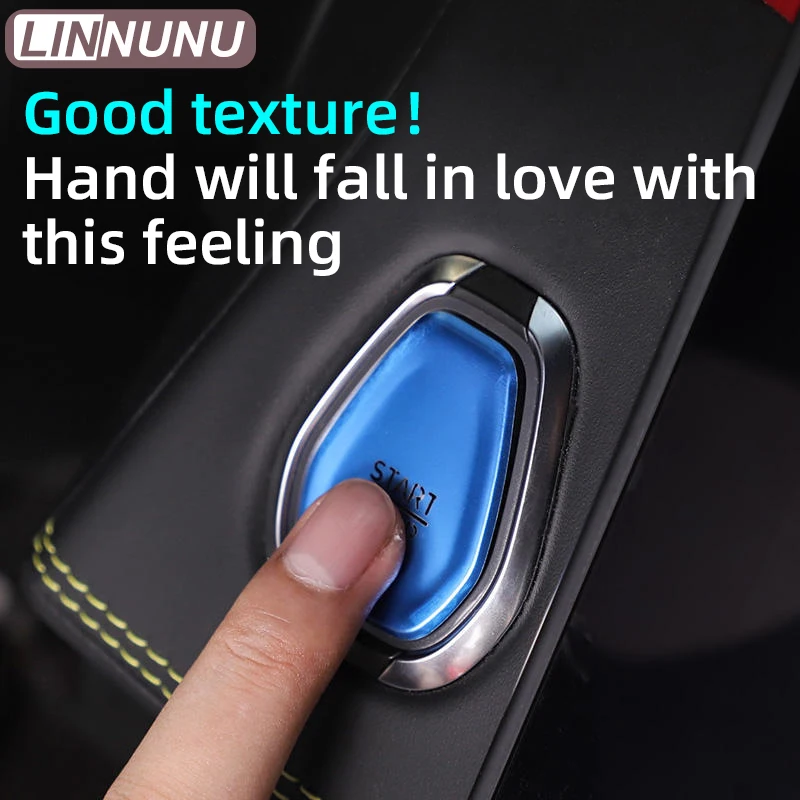 LINNUNU Car Engine Button Cover Fitfor Lynk&Co 01 05 Engine Ignition Start Stop Switch Decorative Push Button Cover Auto Sticker - Image 3