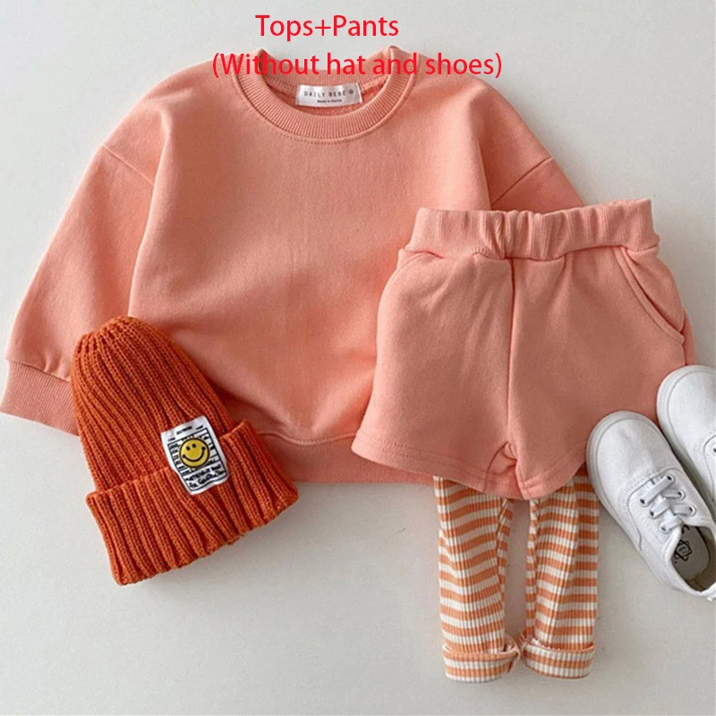 Fashion Toddler Baby Boys Girl Fall Clothes Sets Baby Girl Clothing Set Kids Sports Bear Sweatshirt Pants 2Pcs Suits Outfits