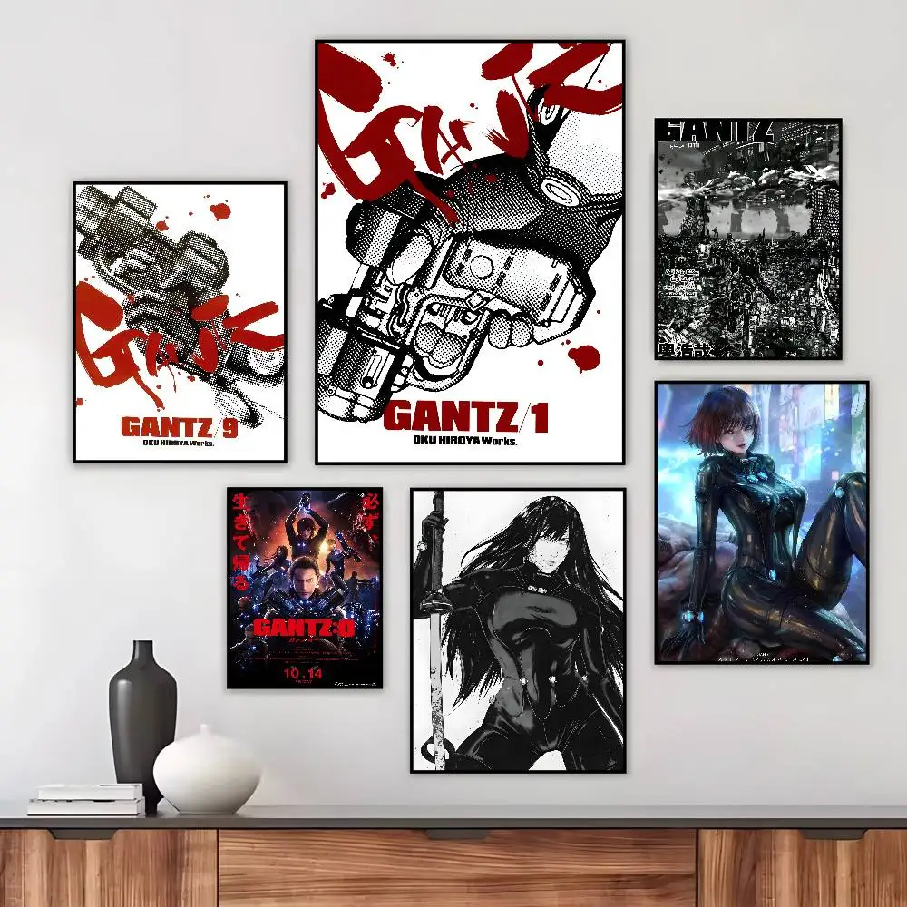 Japanese G-Gantz Battle Anime Poster Art HD Canvas Advanced Aesthetic Printing Paper Wall Art for Living Room Home Decor