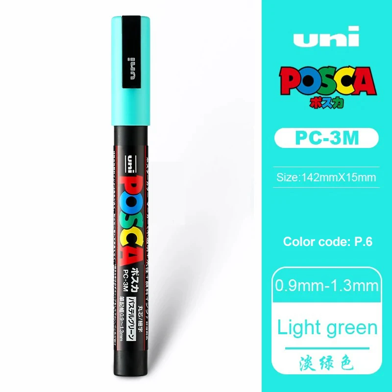 1 stücke Japan UNI POSCA Acryl Marker Stift PC-3M 0,9mm-1,3mm Stift auf wasserbasis POP Werbung Poster Graffiti 24 Farbe Kunst Malerei