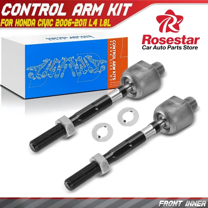 

Rosestar 2Pcs Front Inner Tie Rod End for Honda Civic 2006 2007-2011 L4 1.8L V800246, 53010SNAA01, 53010SNEA01 53010-SNA-A01