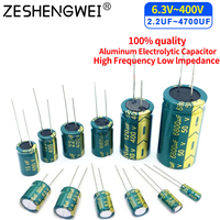 Aluminum Capacitor 6.3V 10V 16V 25V 35V 50V 63V 100V 400V 450V 100UF 220UF 330UF 680UF 1000UF 470UF High Frequency Low ESR