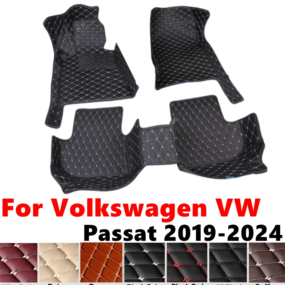 

Автомобильные коврики для Volkswagen VW PASSAT 2024 2023-2019, подходят под заказ, передняя и задняя напольная подкладка, накладки для ног, аксессуары для интерьера