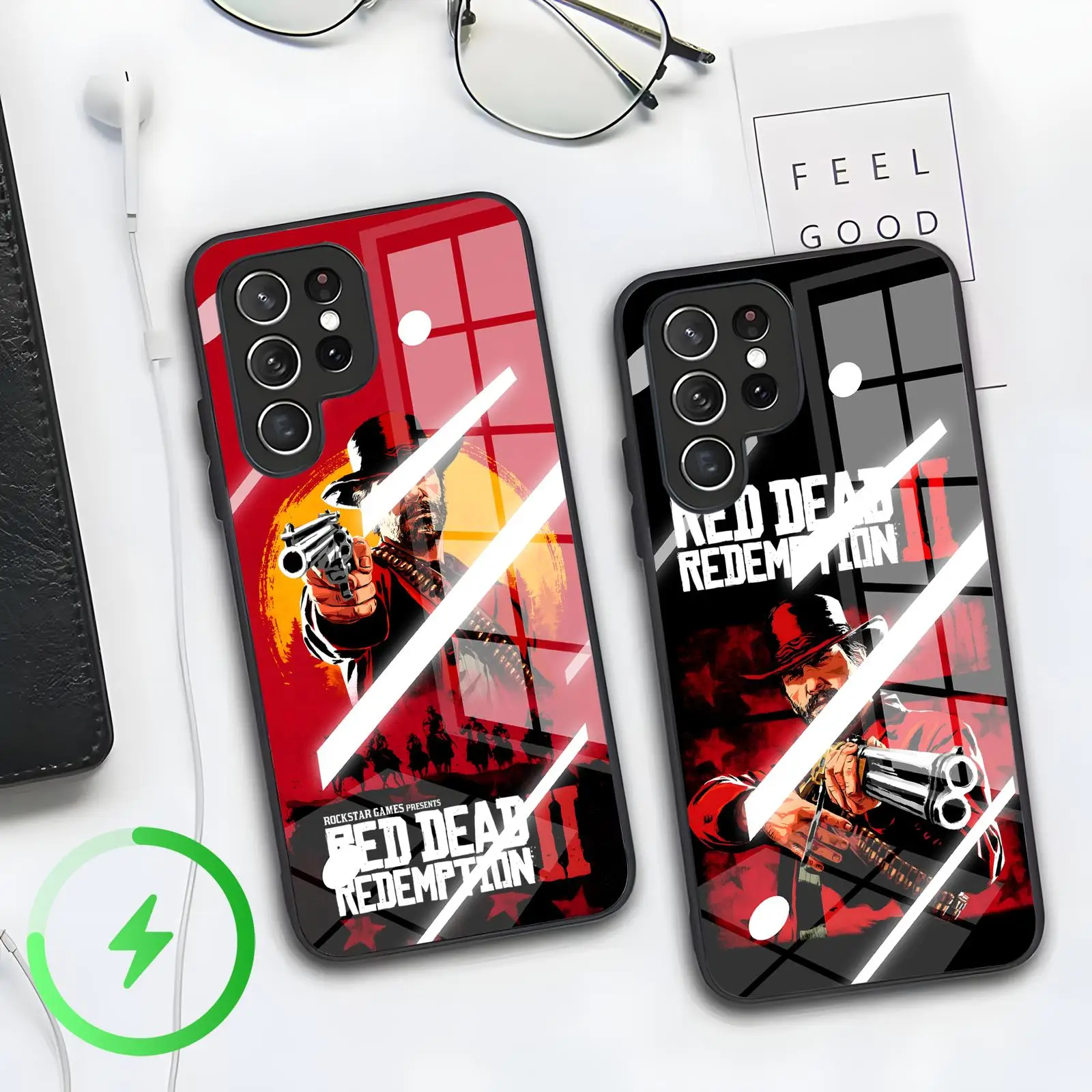 Coque de téléphone HOT GAME Red Dead Redemption pour Samsung S26 S25 S24 S23 S22 S21 Plus Ultra Note20, coque de téléphone en verre magnétique