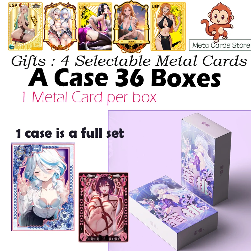 New Goddess Metal Card Peach 2 Waifu Doujin Spicy Collection Card Hobby Anime Rare Card Toy Birthday Gifts