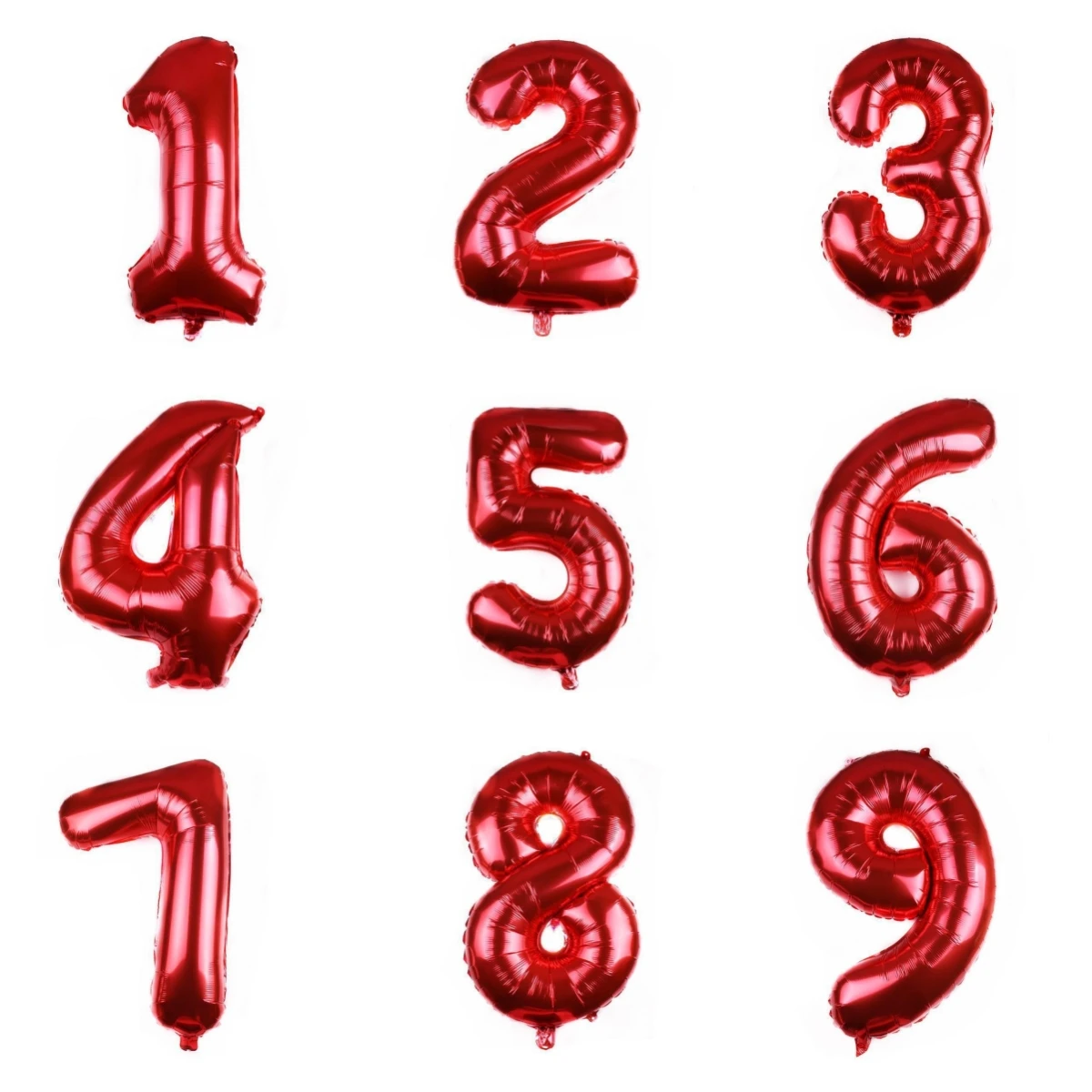 

32inch Red Gradient Number Foil Balloon 1-9 for Kids Birthday Party Decor Baby Shower Bridal Shower More Options Avaliable