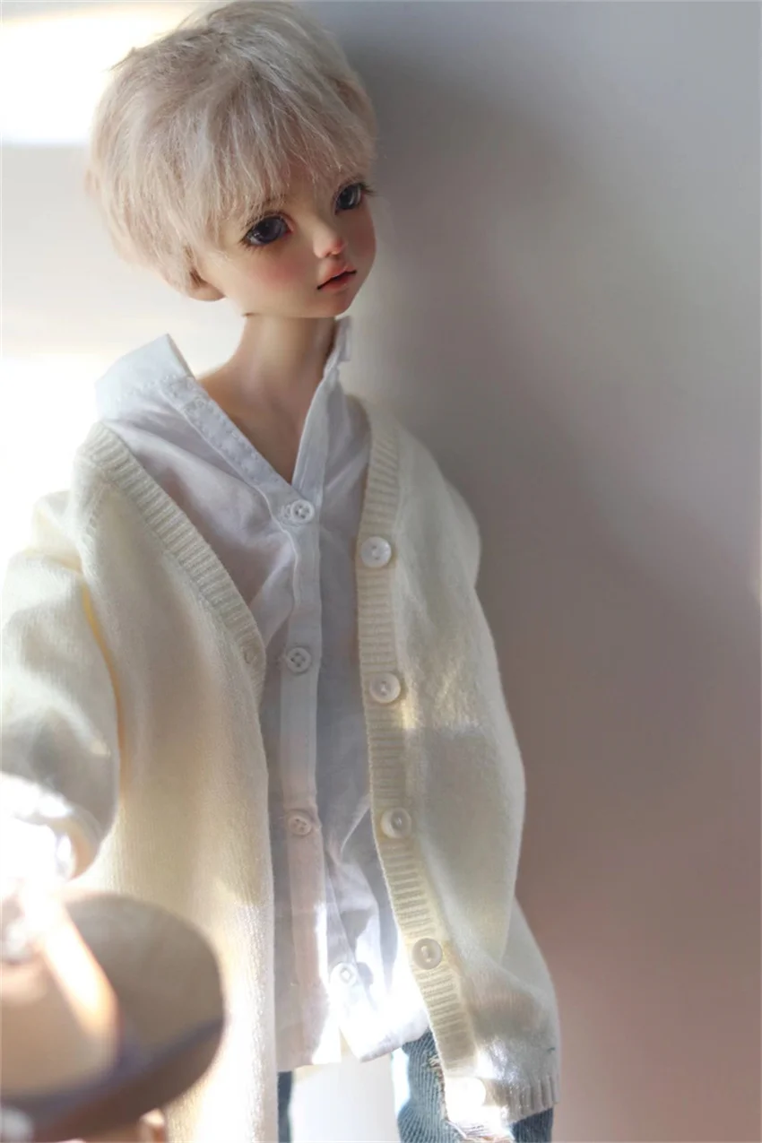 BJD/SD Clothes 1/4 Men and women can wear knitted cardigan jk Cardigan sweater Coat BJD doll accessories (no dolls)