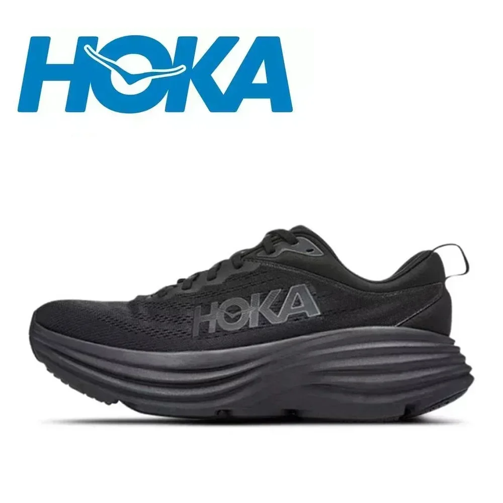 Hoka One One Bondi 8 Lightweight Jogging Outdoor Running Shoes Marathon Trail Cushioning Shoes Elastic Womens Men