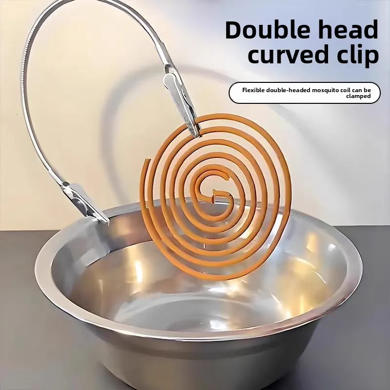 Clip per bobina di zanzara in coccodrillo a doppia testa per esterni, staffa di fissaggio pieghevole, clip speciale per aromaterapia, clip per etichette del supermercato