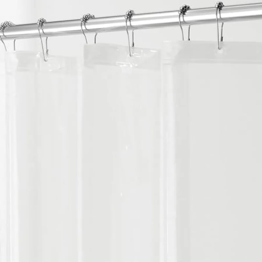

Waterproof PEVA Plastic Shower Curtain Liner for Use Alone or With Fabric Curtain, 72" x 72"