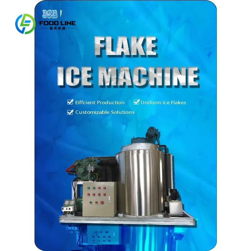 Customized 15ton Solar System Flake Ice Making Machine with Stainless steel Energy-Saving & High-Efficiency for Fish Keeping