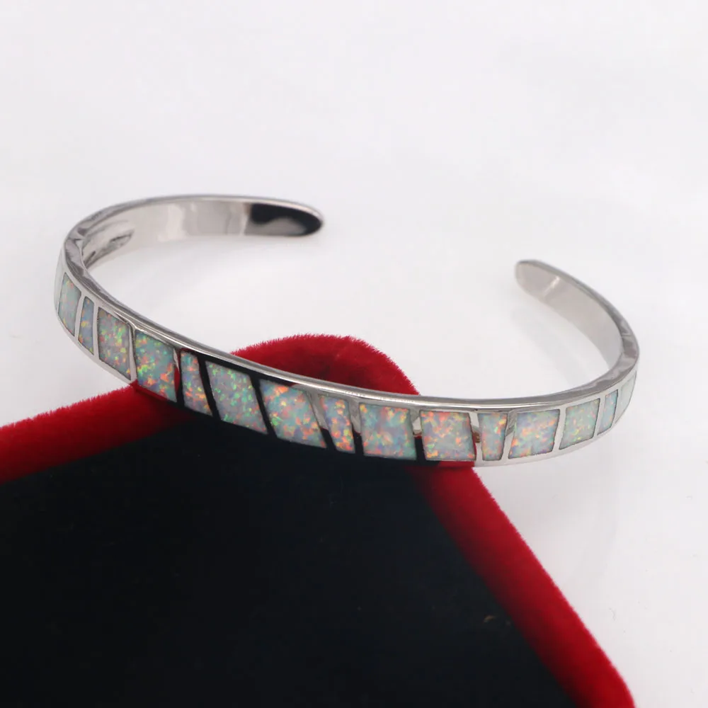

JLZ-011 Blue Opal Bangles Jewelry Cuff Top Quality Dazzling Gift for Men And Women