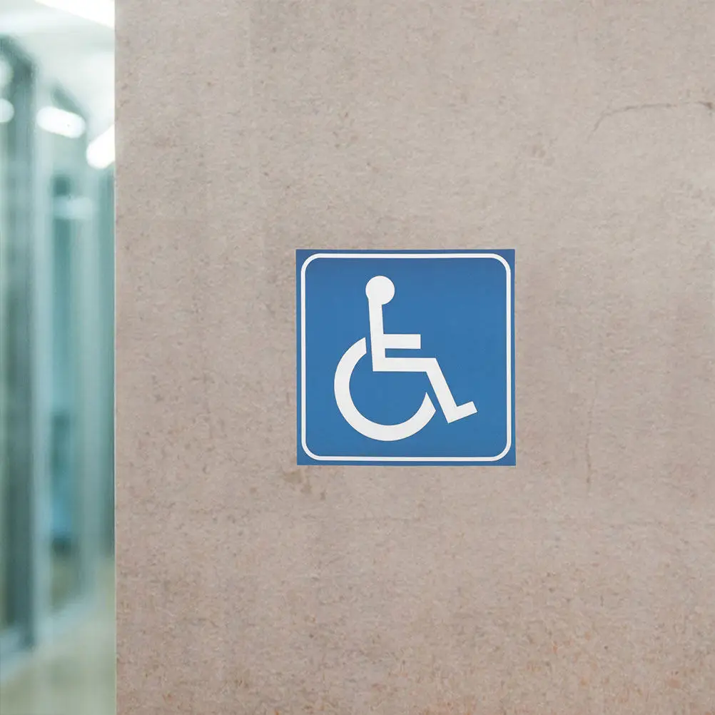 

10Pcs Disabled Wheelchair Stickers Waterproof Scratch-Resistant Clear Disability Symbol Adhesive Parking Sign for Cars Mobility