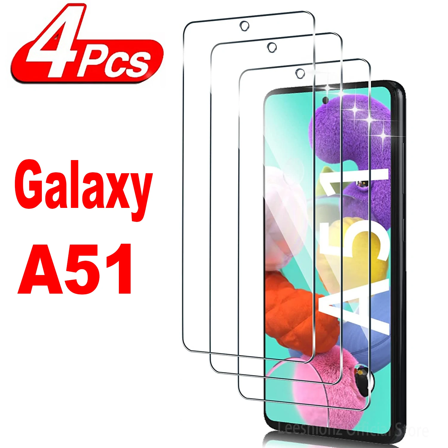 

2/4Pcs 9H Tempered Glass For Samsung Galaxy A51 4G/5G HD Screen Protector Film