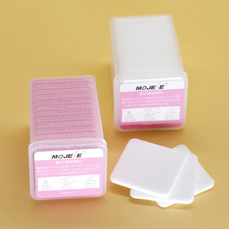 Lingettes nettoyantes en coton non pelucheux, lingettes nettoyantes pour colle à cils, feuille de coton propre, tampons nettoyants N64.Art, 100 pièces par paquet