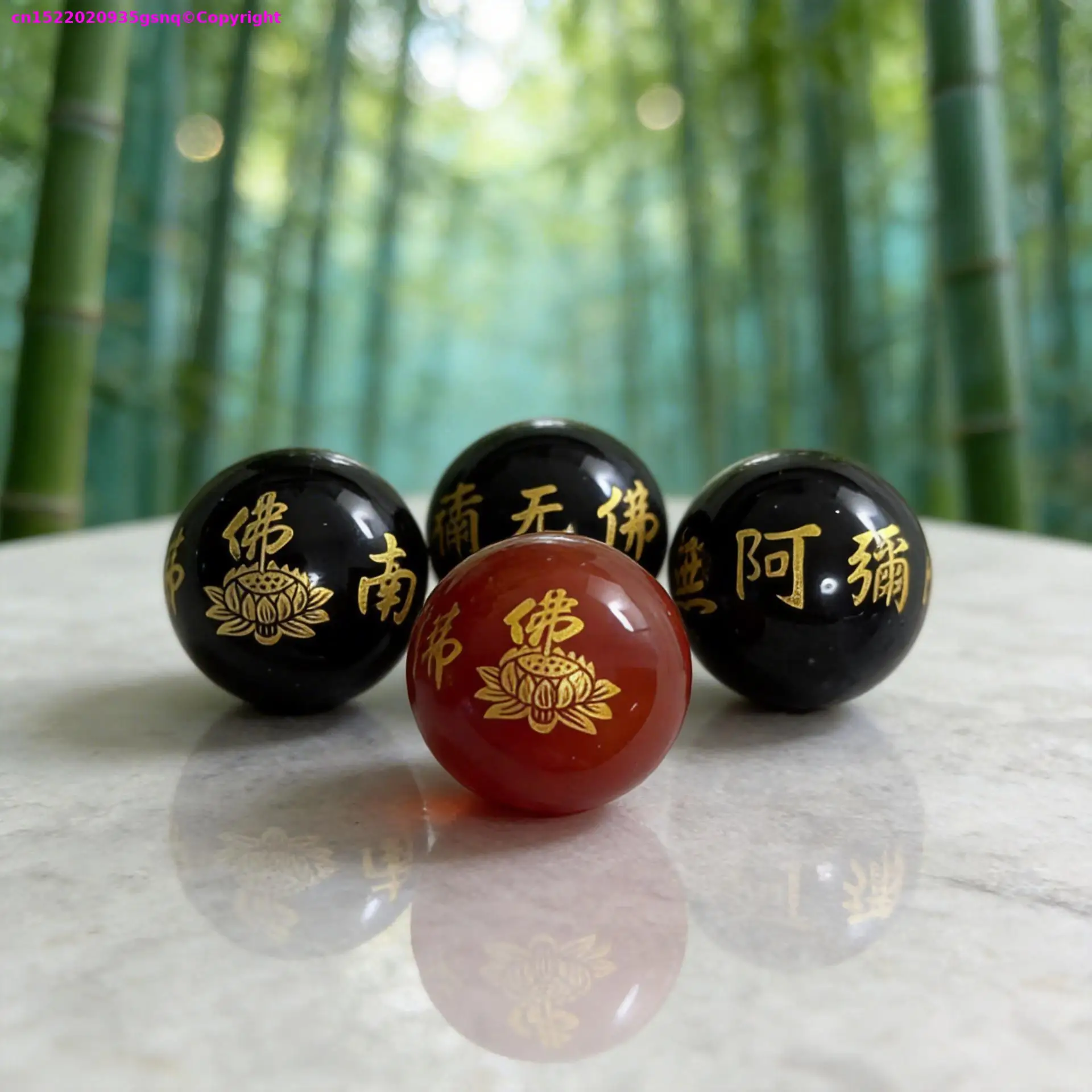 10PCS Carnelian agate Amitabha Buddhist supplies Buddha bead accessories Master monk ritual implement power exorcism talisman