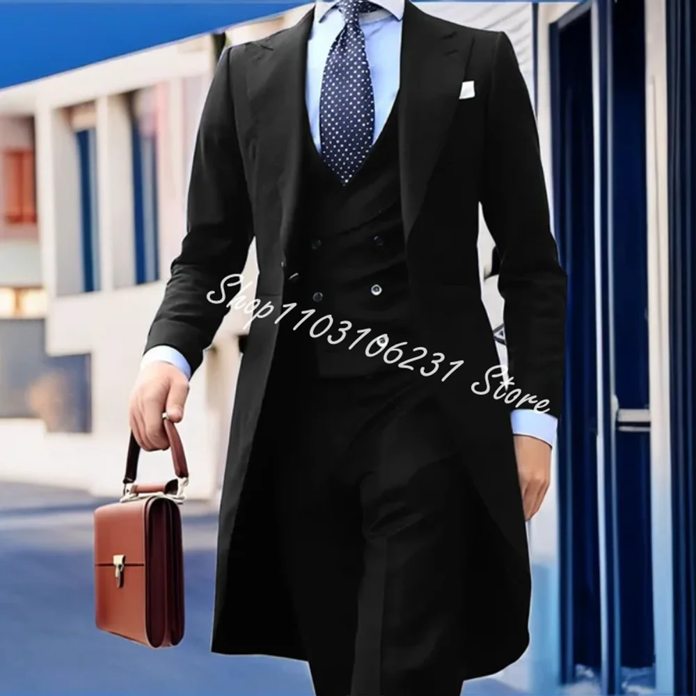 

Wedding Men's 3-piece Suits Slim Fit Tuxedos for Groom Formal Elegant Male Suits Blazer Vest Pants Costume Homme Mariage