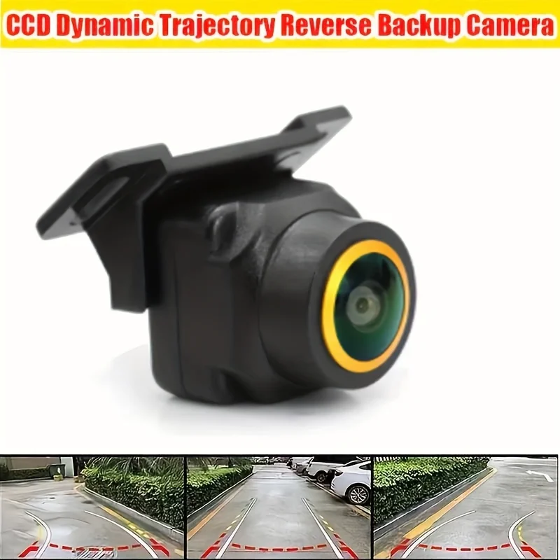 Dynamic Trajectory Camera CCD HD Golden Fish-Eye Lens Night Vision. Easy Installation for Cars SUVs RVs Vans Pickups Truck