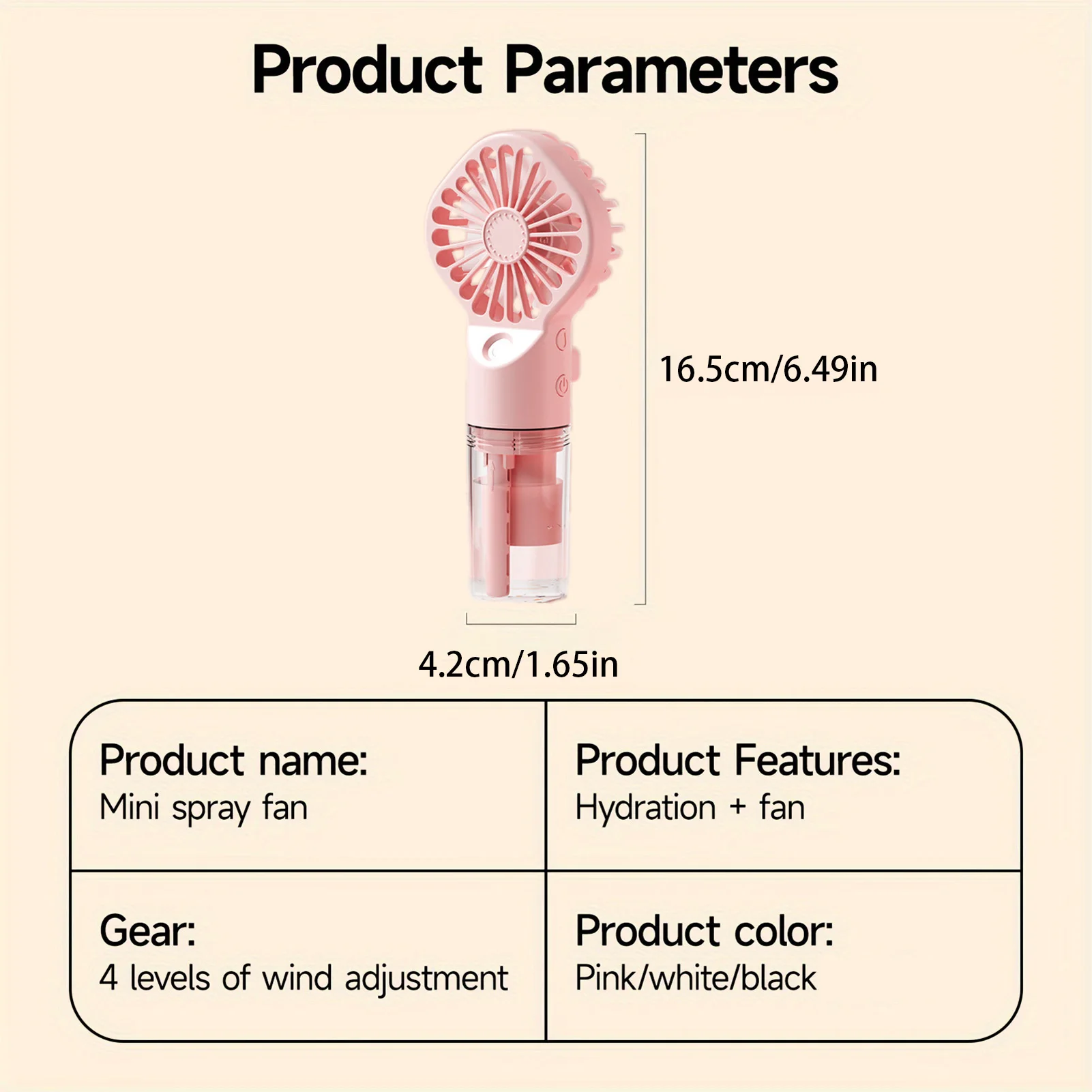 Rechargeable Handheld Portable Fan Children USB Rechargeable Fan Suitable for Girls Women Kids Use