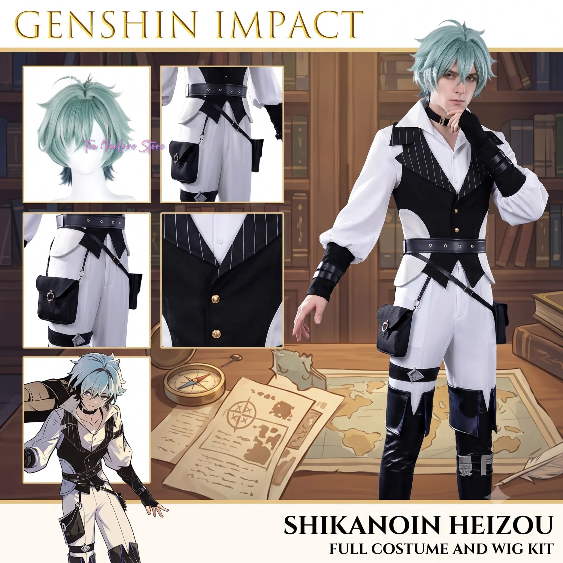 Anime Cosplay Outfits Male - Game Character Full Outfit Genshin Impact