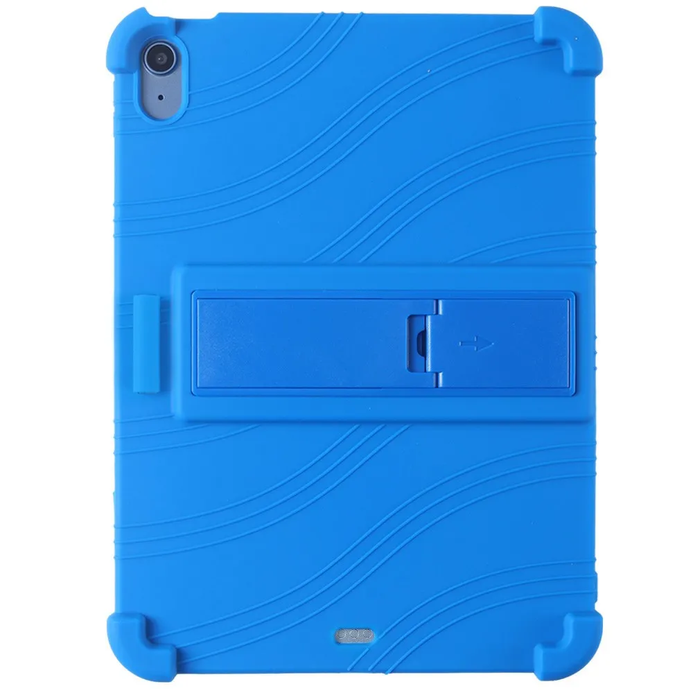 

For iPad Air 11 (2025) / (2024) Silicone Case with Kickstand Rugged Protective Cover - Dark Blue