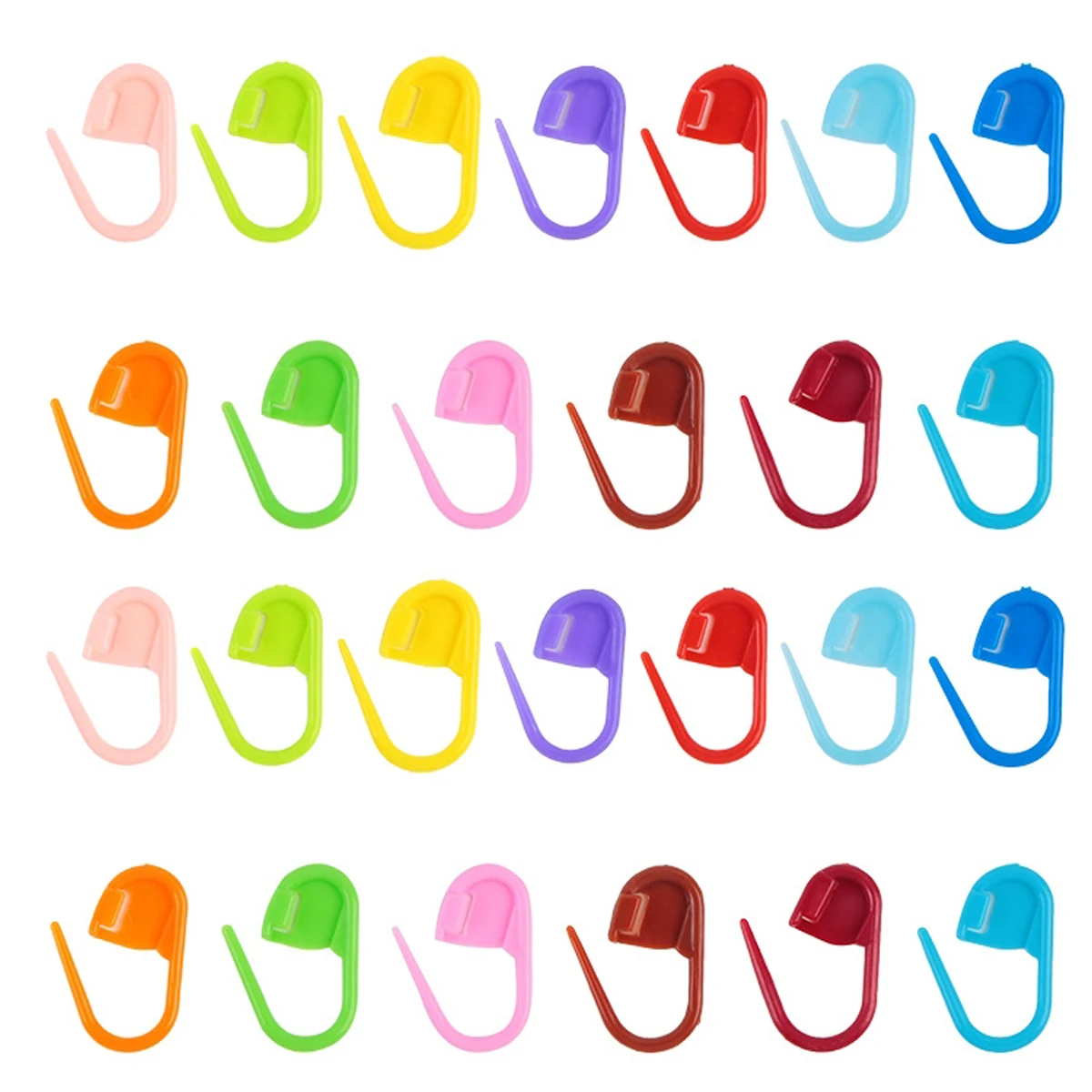 60Pcs Colorful Plastic Marker Buckle Handmade DIY Knitting Tool Safety Pin Crochet Hooks Yarn Sweaters Knitting Marker 15 Colors