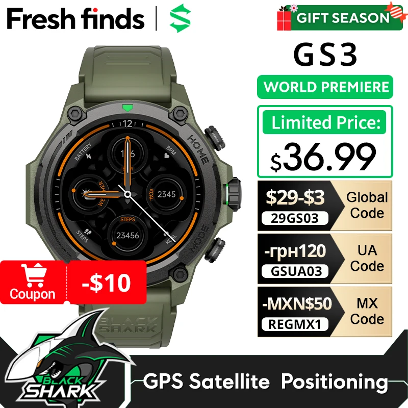 [World Premiere]Blackshark GS3 Smart Watch Global Version 1.43\