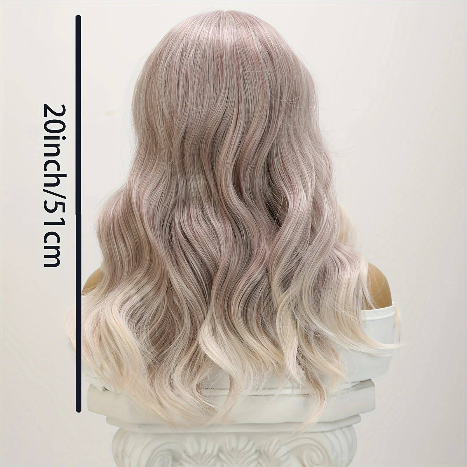 Smilco Omber Grey T-Part 13X5X1 Lace Front Curly Wigs For Women Long Hair Synthetic Lace Front Wig Daily Party Heat Resistant