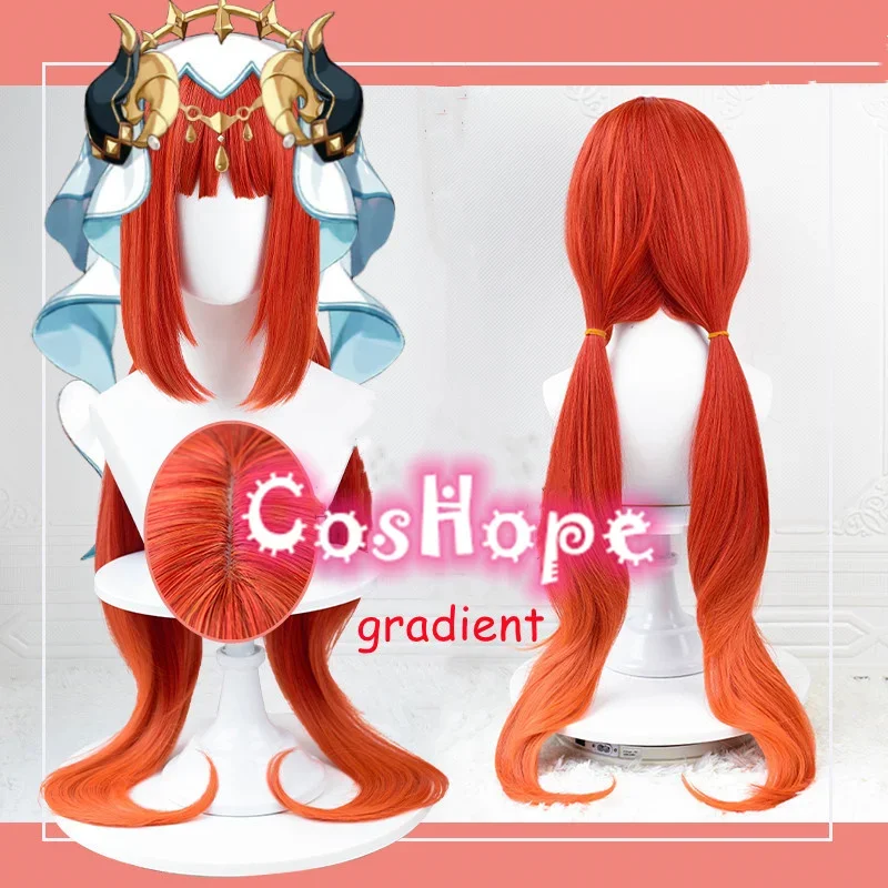 

Nilou Cosplay Wig Long Straight Red Orange Gradient Wig Cosplay Anime Cosplay Wigs Heat Resistant Synthetic Wigs